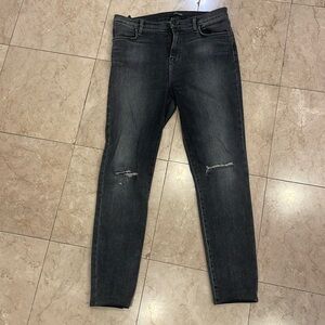 J Brand dark grey ripped jeans, size 30, style Alana